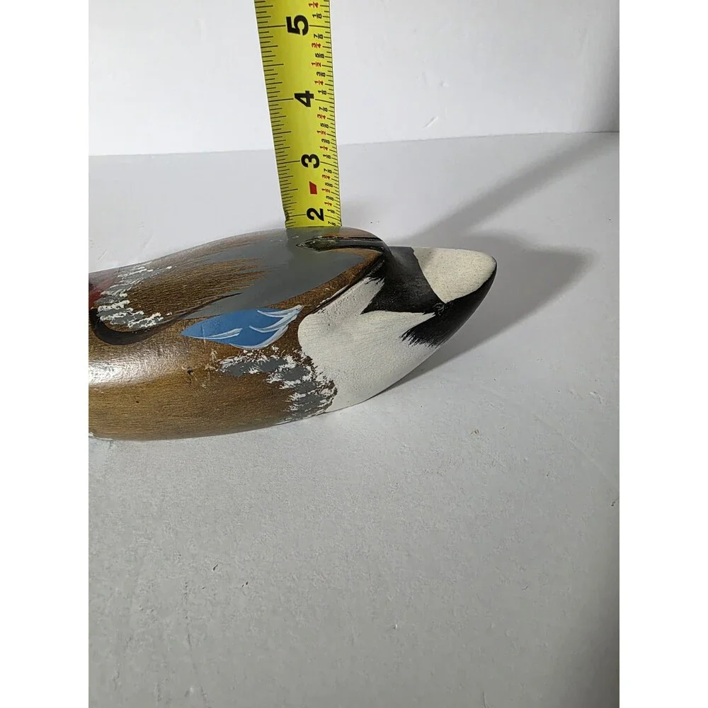 ​Vintage Hand-Carved Wooden Mallard Duck Decoy - 10